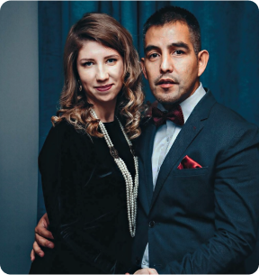 Pair huging each other